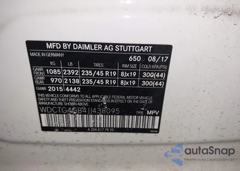2018 Mercedes-Benz Gla 250 4Matic from USA, damaged, VIN WDCTG4GB4JJ438095